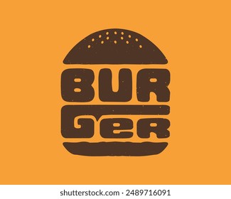 creative burger logo vector design tamplate