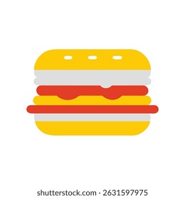 Creative burger vector art illustration