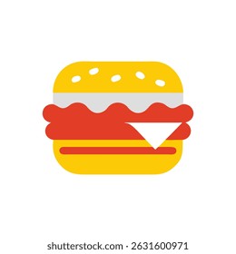 Creative burger vector art illustration