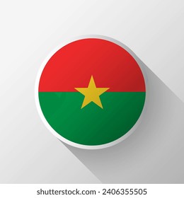 Creative Burkina Faso Flag Circle Badge