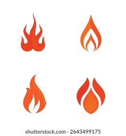 Creative burning fire symbol logo with red gradient for modern branding