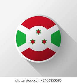 Creative Burundi Flag Circle Badge