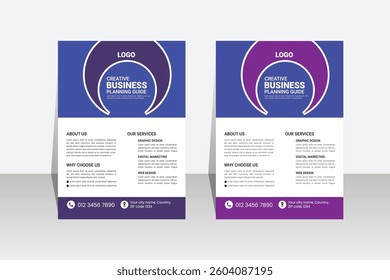 Creative business A4 size flyer .Leaflet presentationCorporate business marketing.