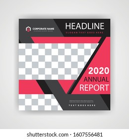 Creative business abstract commercial brochure, cover modern layout, annual report, poster, flyer with triangular shape mockup template