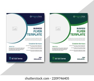 Creative business abstract flyer brochure design trend for professional corporate style. Can be adapt to social media posts, annual report, magazine, poster, presentation, portfolio, Banner, Website.