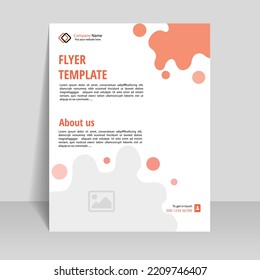 Creativa tendencia de diseño de folletos de volante abstracto de negocios para el estilo profesional corporativo. Se puede adaptar a las publicaciones de medios sociales, informes anuales, revista, afiche, presentación, portafolio, banner, sitio web.