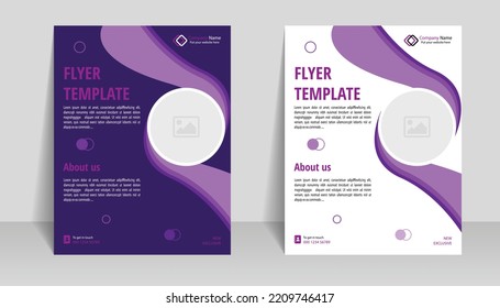 Creative business abstract flyer brochure design trend for professional corporate style. Can be adapt to social media posts, annual report, magazine, poster, presentation, portfolio, Banner, Website.