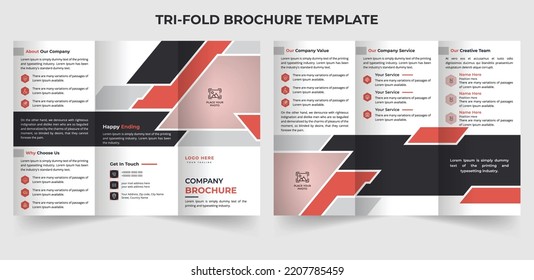 Creative Business Abstract Trifold Brochure Template