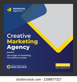 Creative business agency and corporate social media and instagram post banner template