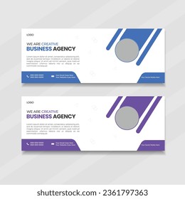 Creative business agency facebook covers photo design with creative shapes or web banner templates