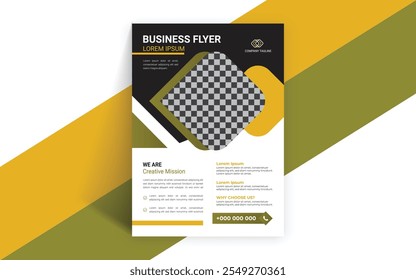 Creative business agency flyer template design with business proposal and digital promotional poster