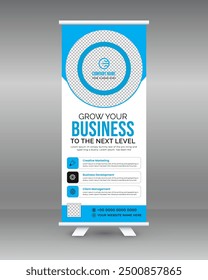 Creative business agency roll up banner design template