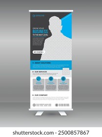 Creative business agency roll up banner design template