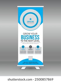 Creative business agency roll up banner design template