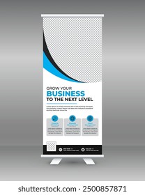 Creative business agency roll up banner design template