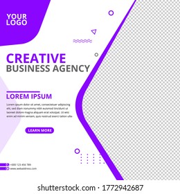 Creative Business Agency Social media post business template with marketing style premium vector.