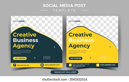 Creative business agency social media post template