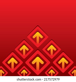 creative business arrow move up background vector