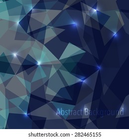 Creative business background, low poly triangular style, clear vector design.