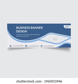 Creative Business Banner Design with Web template abstract horizontal business ad banner. vector illustration