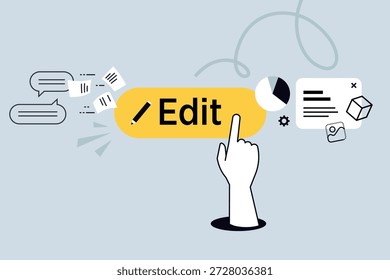 Anuncio empresarial creativo. Ilustraciones vectoriales para el Anuncio de Web, Anuncio de redes sociales, presentación de negocios, material de marketing. 