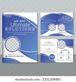 Creative business bi fold brochure template