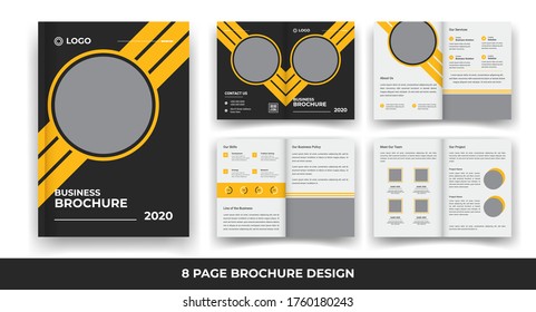 Creative business bi-fold brochure template