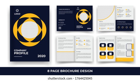 Creative business bi-fold brochure template