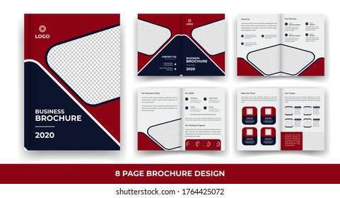 Creative business bi-fold brochure template