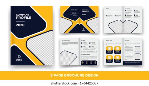 Creative business bi-fold brochure template