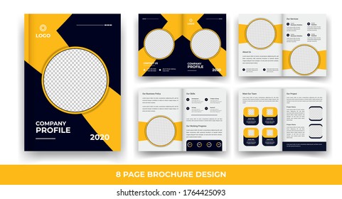 Creative business bi-fold brochure template