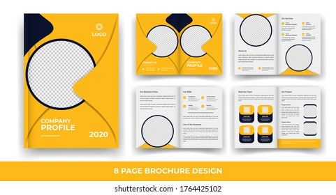 Creative business bi-fold brochure template