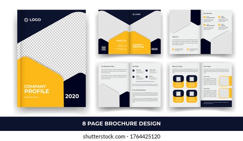 Creative business bi-fold brochure template