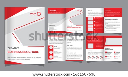 Creative business bi-fold brochure template