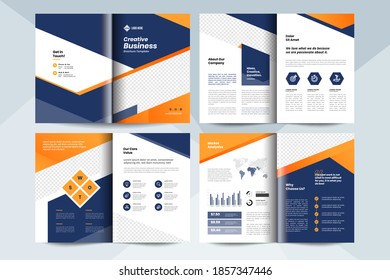 Creative business brochure layout template.