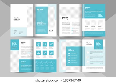 Creative business brochure template. Corporate business booklet template.