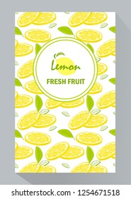 creative business brochure template with lemons, vector illustration