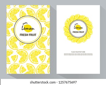 creative business brochure template with lemons, vector illustration