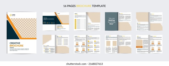Creative business brochure template modern shapes style brochure template