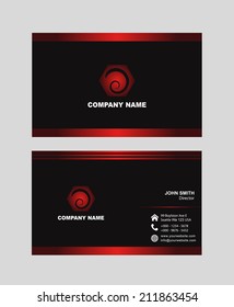 Creative Business Card With Black Background 