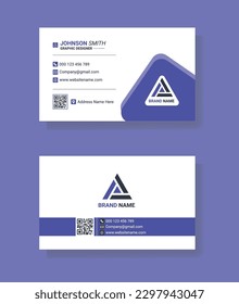 Creative business card, blue shape business card for corporate identity , name card , visiting card