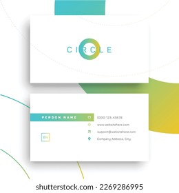 Creative Business Card with Circle Logo Template