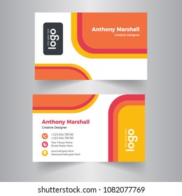 Creative Business Card. Clean Business Card Template. Vector Illustration
