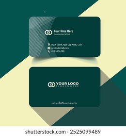 Creative business card  and Clean Business Card Template. Flat Design Vector Illustration.