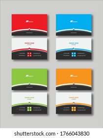 Limpieza creativa de tarjetas de visita y con color de variación