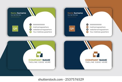 Creative Business card and colorful business.