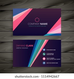 creative business card design with abstract geometric shapes