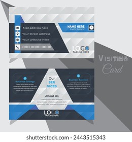 Creative business card design, double sided business card, Visiting card template modern and clean style. Vector illustration. design Template.