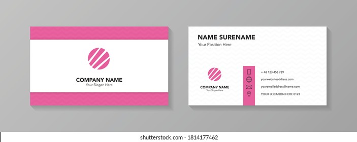 Creative business card design with modern icons. Vector