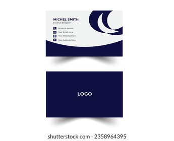 Creative business card design modern and asthetic shape with different